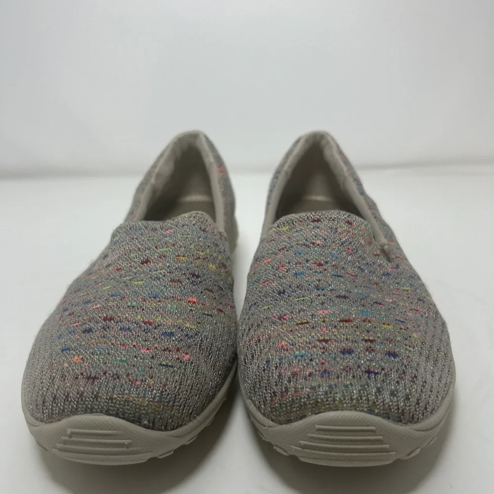 Skechers Relaxed Fit Reggae Fest Wicker Slip-On Shoes Taupe Multi Women's Size 7